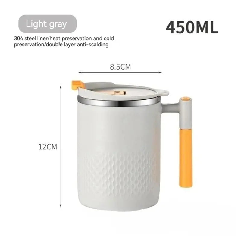 Tasse à café portable inoxydable  avec poignée et couvercle Tasses